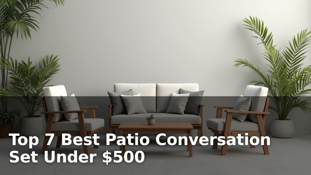 Top 7 Best Patio Conversation Set Under $500