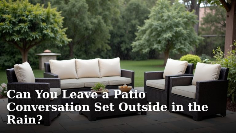 Can You Leave a Patio Conversation Set Outside in the Rain?