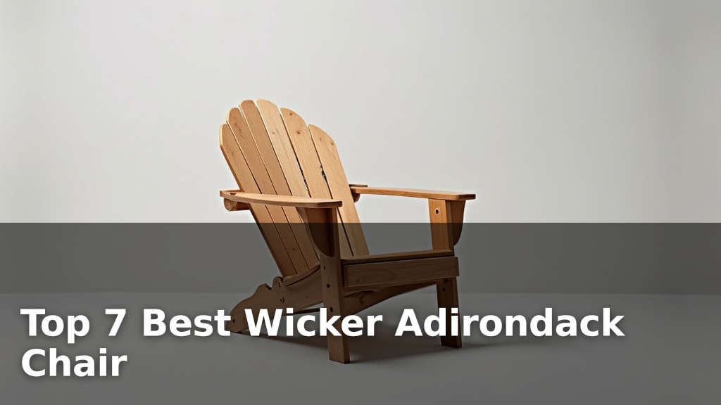 Top 7 Best Wicker Adirondack Chair