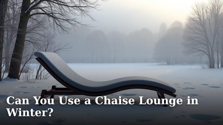Can You Use a Chaise Lounge in Winter?