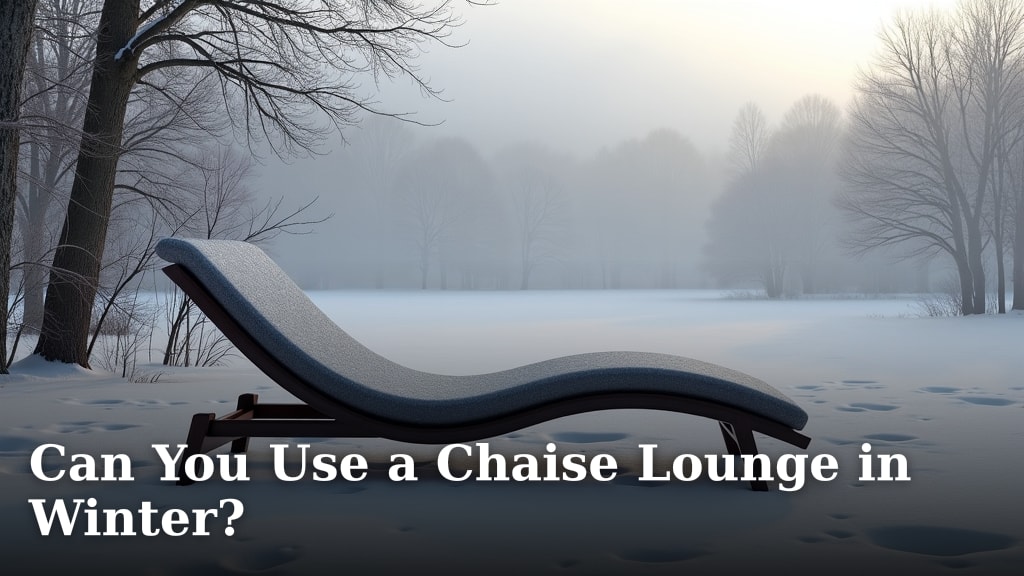 Can You Use a Chaise Lounge in Winter?