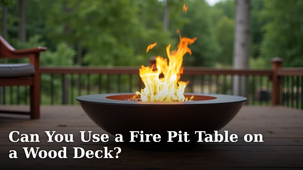 Can You Use a Fire Pit Table on a Wood Deck?
