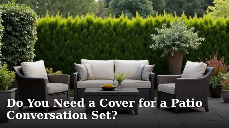Do You Need a Cover for a Patio Conversation Set?