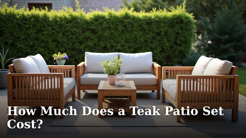 How Much Does a Teak Patio Set Cost?