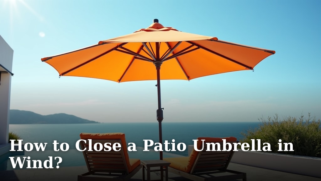 How to Close a Patio Umbrella in Wind?