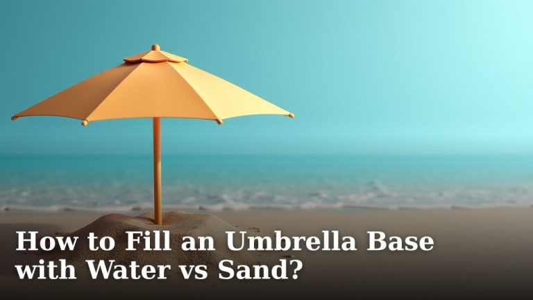 How to Fill an Umbrella Base with Water vs Sand?