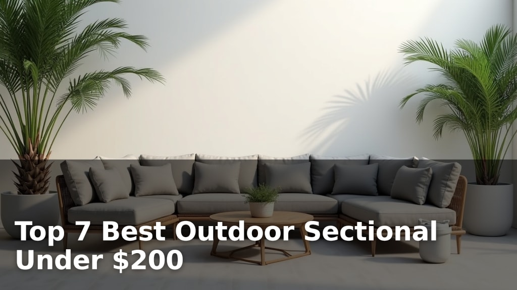Top 7 Best Outdoor Sectional Under $200