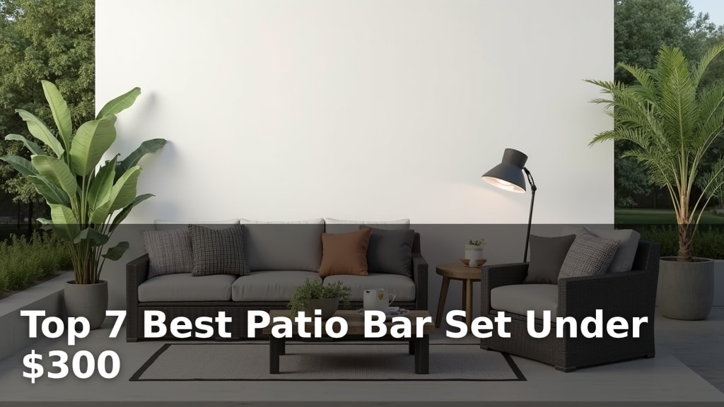 Top 7 Best Patio Bar Set Under $300