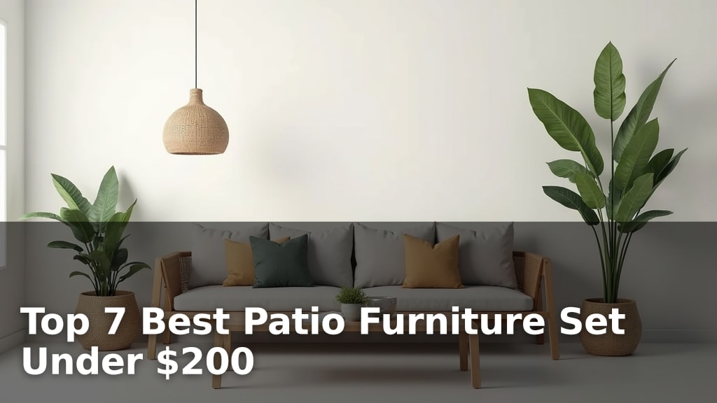 Top 7 Best Patio Furniture Set Under $200