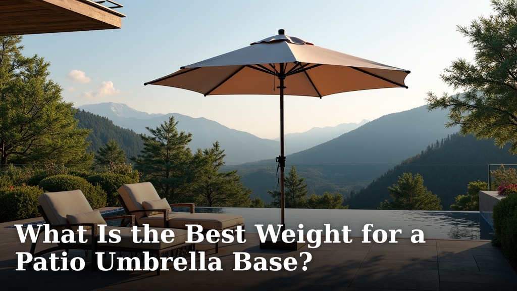 What Is the Best Weight for a Patio Umbrella Base?