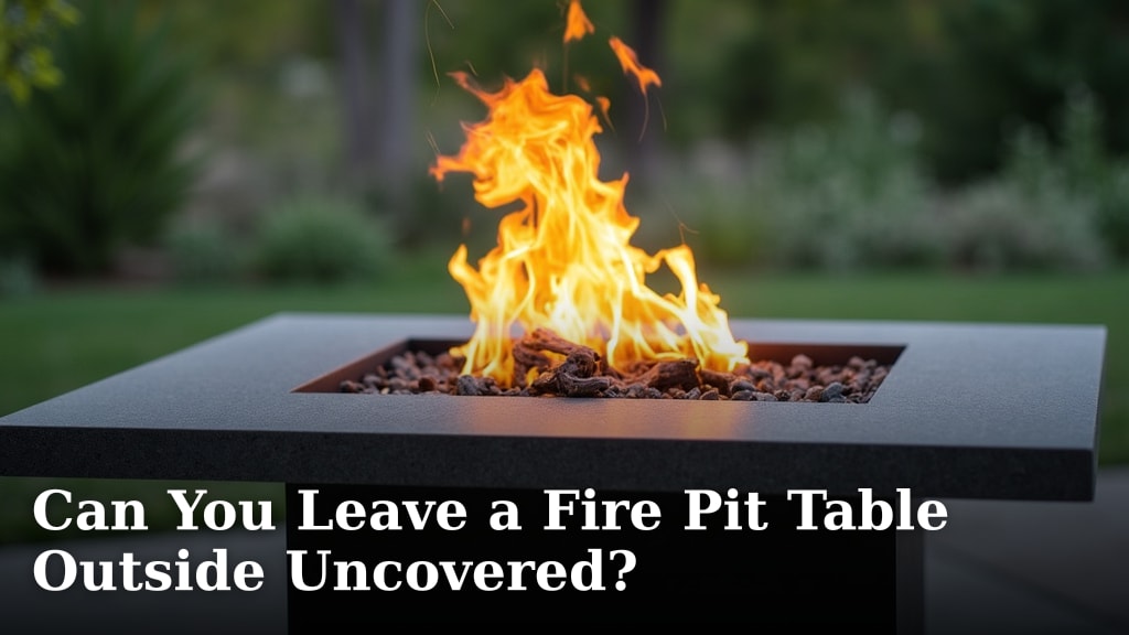 Can You Leave a Fire Pit Table Outside Uncovered?