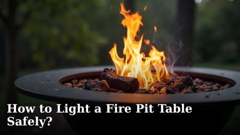 How to Light a Fire Pit Table Safely?