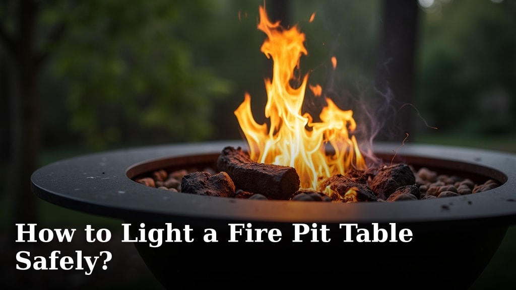 How to Light a Fire Pit Table Safely?