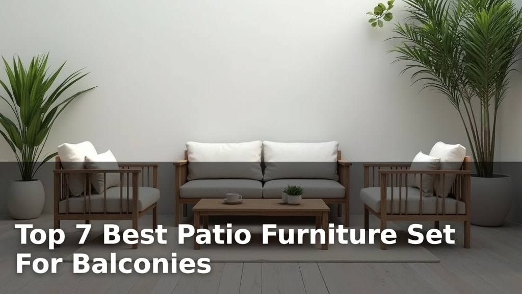 Top 7 Best Patio Furniture Set For Balconies
