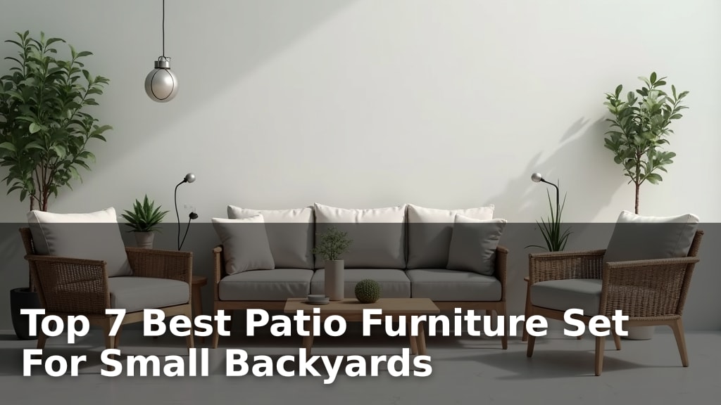 Top 7 Best Patio Furniture Set For Small Backyards