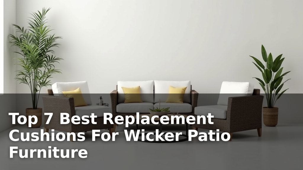 Top 7 Best Replacement Cushions For Wicker Patio Furniture